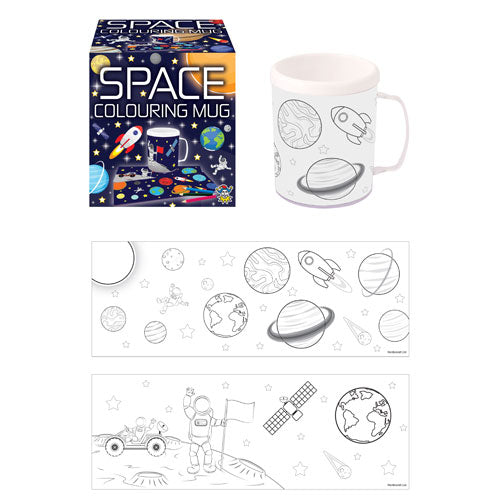 Childrens Colour Your Own Space/Planets (Plastic) Mug