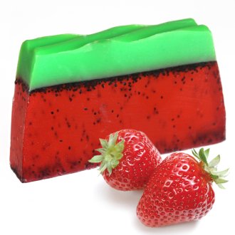 Tropical Paradise Handmade Soap Slice - Strawberry