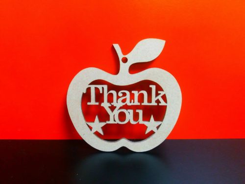 Wooden 'Thank You' Hanging Apple - perfect gift for a teacher