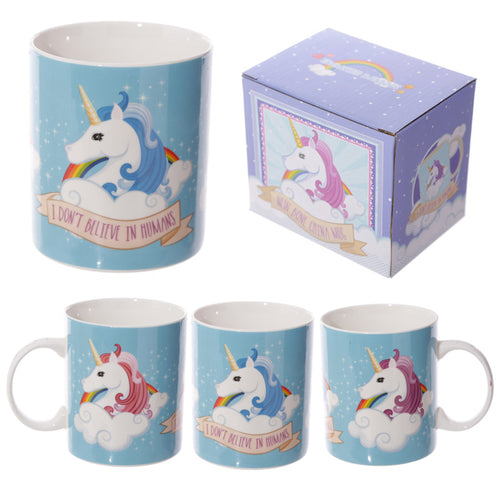 Unicorn 'I don't believe in humans' Mug