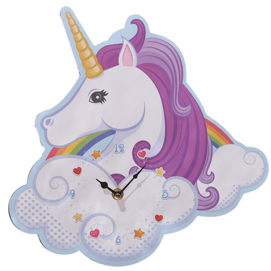 Reduced to Clear: Unicorn and Rainbow Shaped Clock