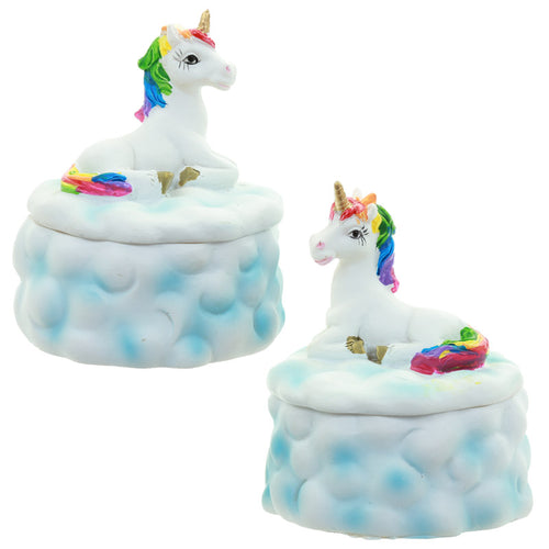Rainbow Unicorn Cloud Resin Trinket / Jewellery Box
