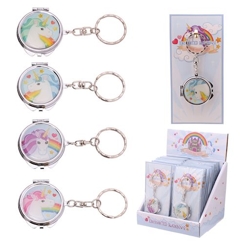 Unicorn Compact Mirror Keyring