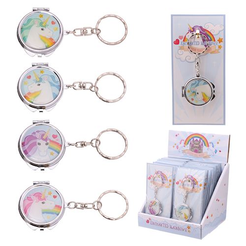 Unicorn Compact Mirror Keyring