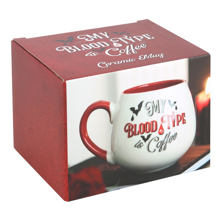 'My Blood Type is Coffee' Rounded Mug