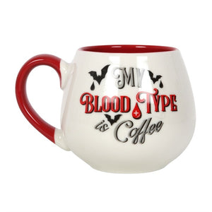 'My Blood Type is Coffee' Rounded Mug