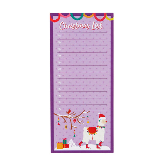 Fa La La Llama Christmas List Notepad
