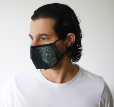 Black Elegance Reusable Face Mask inc. Filter (Large - Adult)