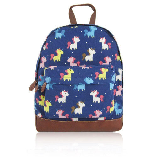 Unicorn Backpack - Available in Grey or Dark Blue
