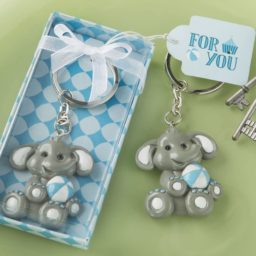 Baby Elephant Keyring - Available in Blue or Pink