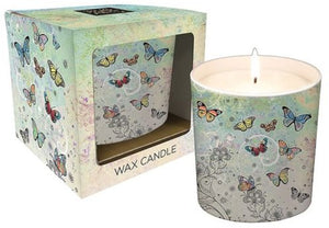 Patterned Butterfly Ceramic Candle Pot