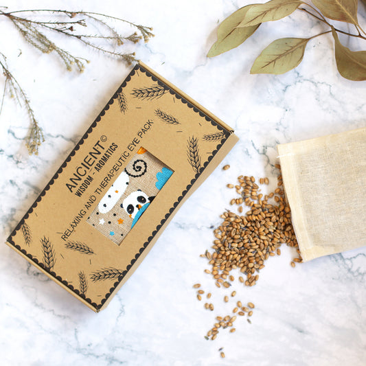 Lavender Natural Cotton and Juco Eye Pillow/Mask - Sleepy Panda (UK Only)