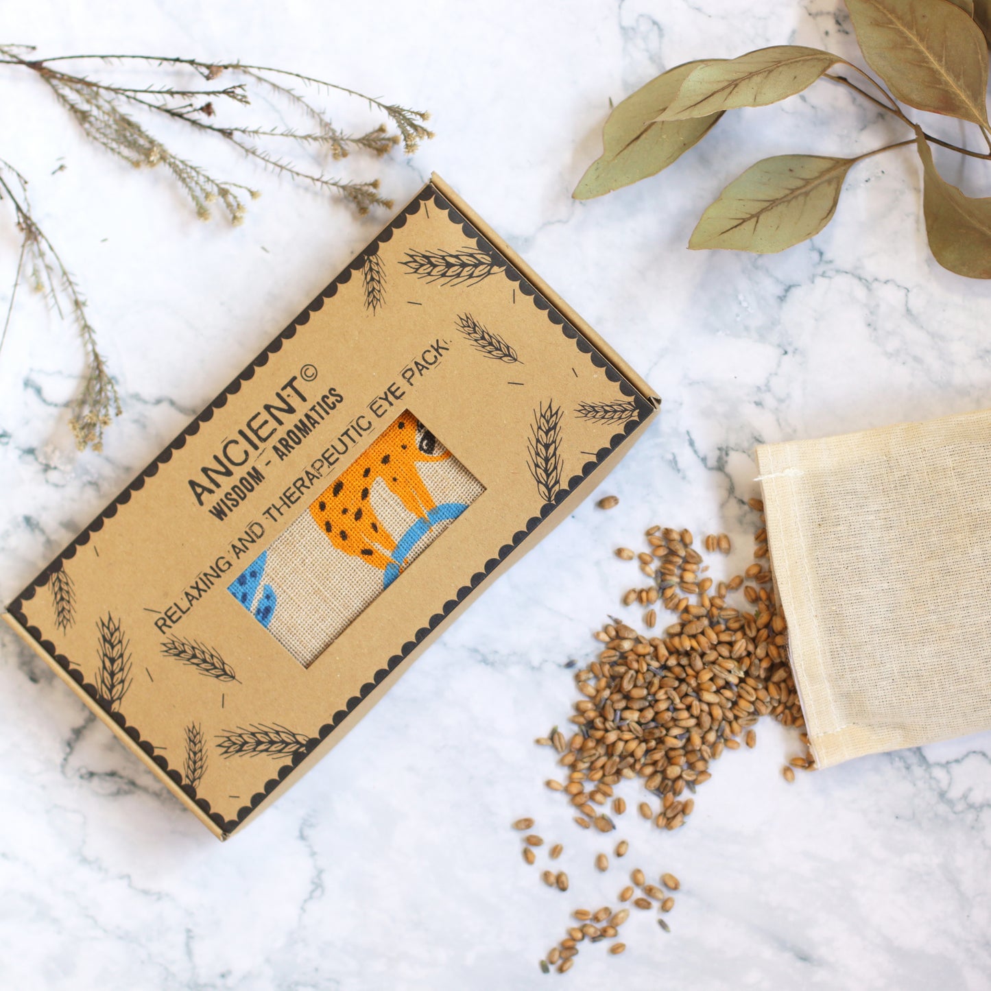 Lavender Natural Cotton and Juco Eye Pillow/Mask - Lazy Sloth (UK Only)