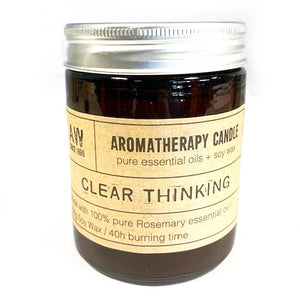 Aromatherapy Soy Wax Candle - Clear Thinking (Rosemary)