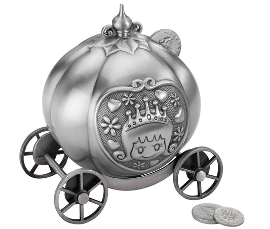 Lillian Rose Fairytale Carriage Pewter Money Box