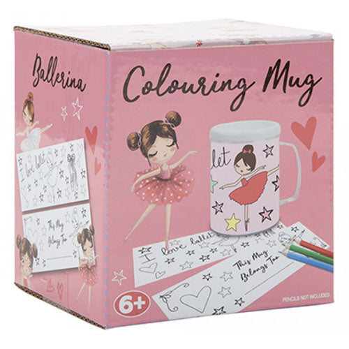 Childrens Colour Your Own Ballerina (Plastic) Mug