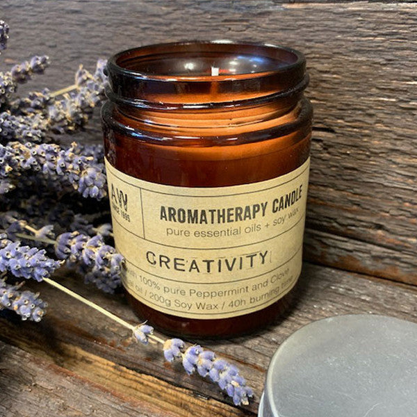 Aromatherapy Soy Wax Candle - Creativity (Peppermint & Clove)
