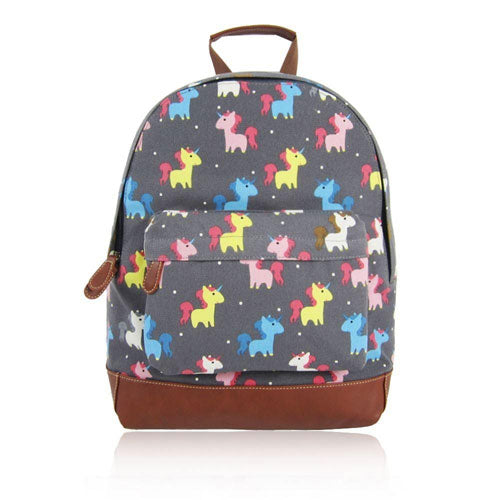 Unicorn Backpack - Available in Grey or Dark Blue