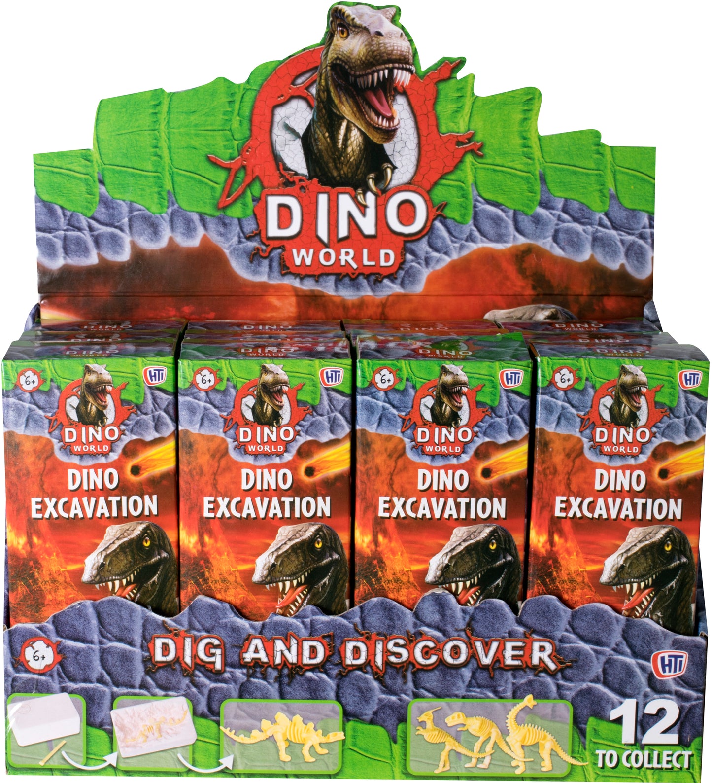 Dino World "Dig & Discover" Dinosaur Fossil Excavation Play Set