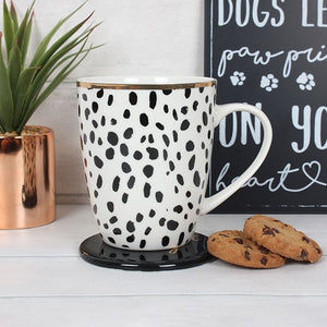 Dotty Dog Lady Mug and Coaster Set