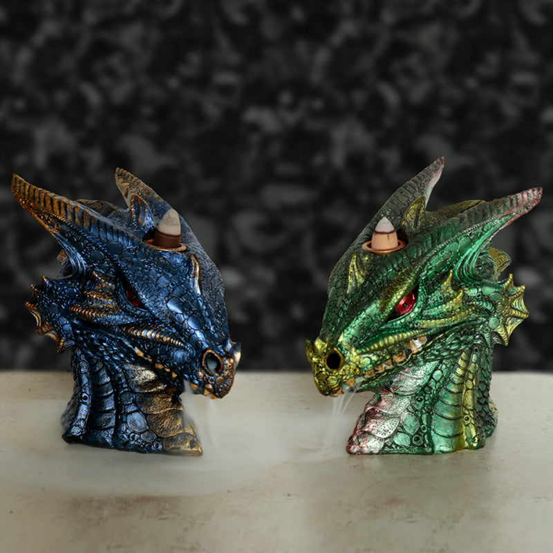 Backflow Incense Burner - Water (Blue) Dragon Head