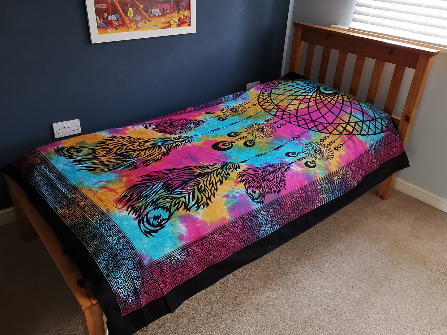 Cotton Bedspread and/or Wall Hanging - Dreamcatcher (Available in Single or Double)