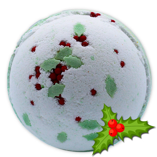 Christmas Bath Bomb - Holly Berry & Mistletoe (UK Only)