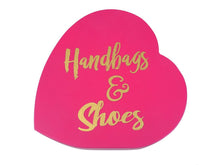 Handbags & Shoes Wooden Pink Heart Money Box
