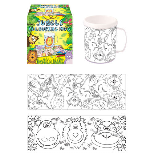 Childrens Colour Your Own Jungle (Plastic) Mug