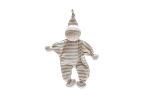 Organic Cotton Baby Comforter in Grey Stripes