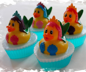 Soap Heart including Mermaid Rubber Ducky