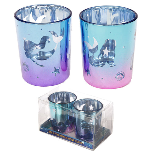 Enchanted Seas Mermaid Tealight Holders (Set of 2)