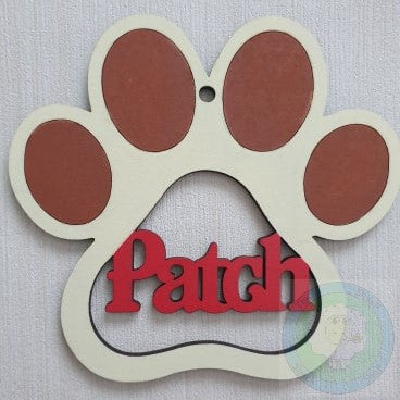 Personalised and Customisable Pet Paw Print Christmas Hanging Decoration
