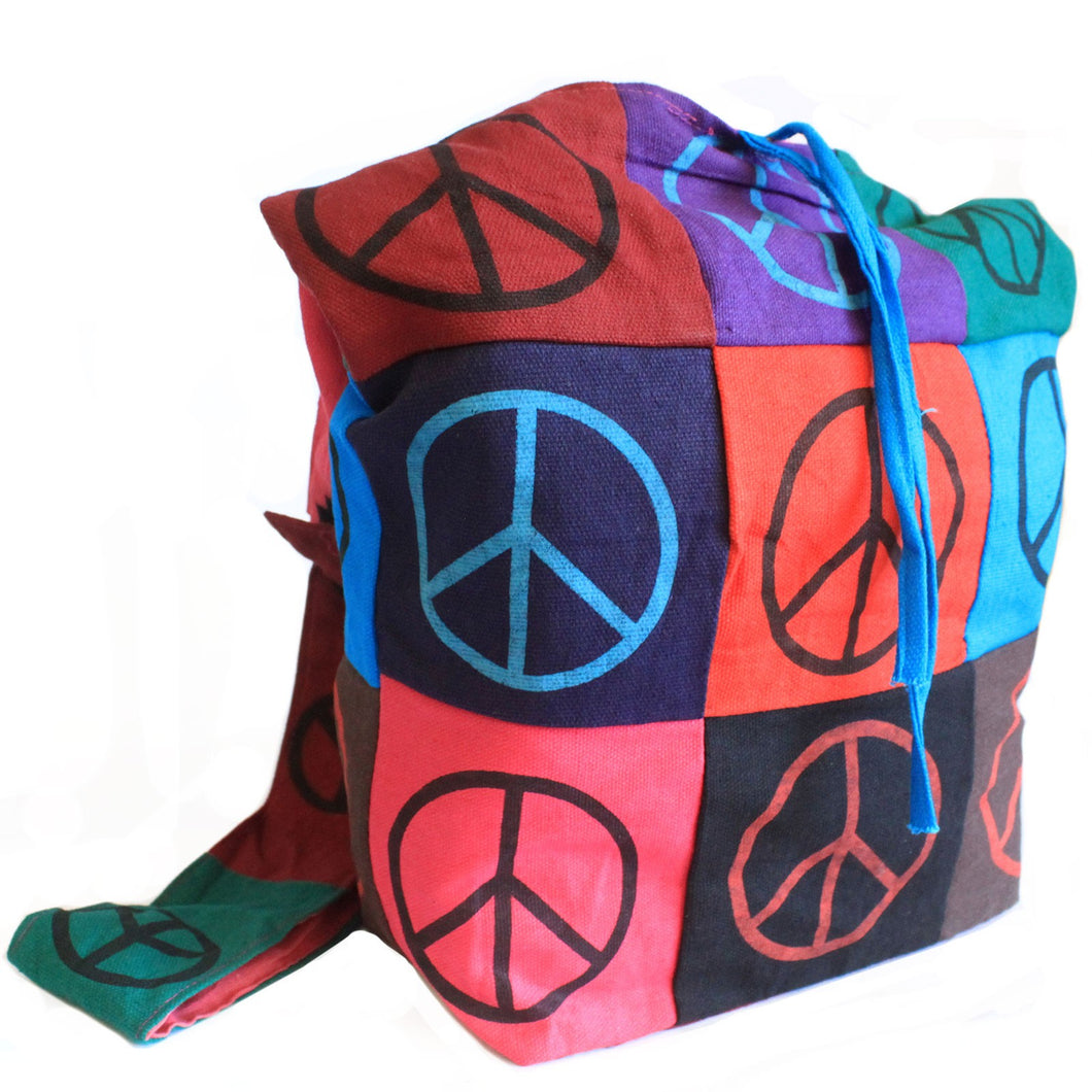Cotton Patch Sling Bag - Four Designs Available (Peace, Om, Elephant, Spiral)
