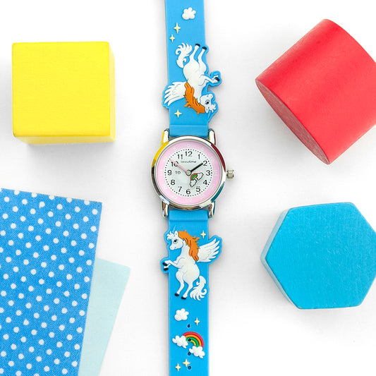 Childrens Personalised Rainbow Unicorn Watch