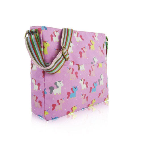 Unicorn Canvas Cross Body Bag - Various Colours Available