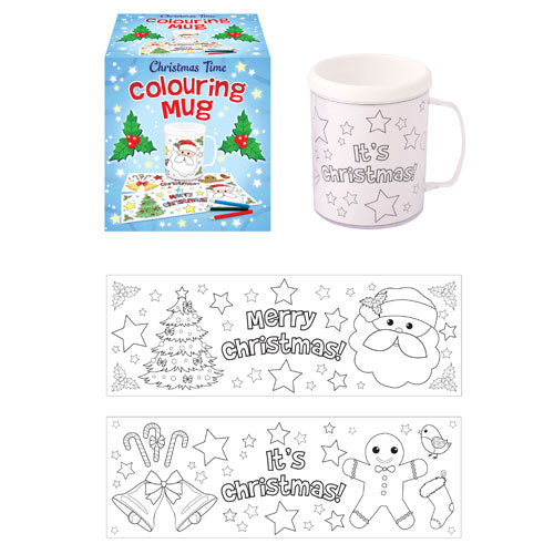 Childrens Colour Your Own Christmas (Plastic) Mug