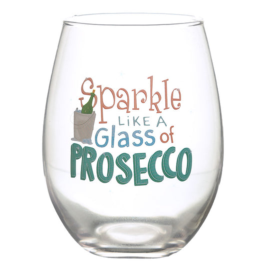 Pop the Prosecco Set of 2 Glass Tumblers