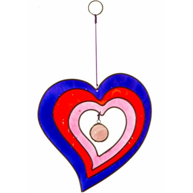Hanging Heart Suncatcher - various colours available