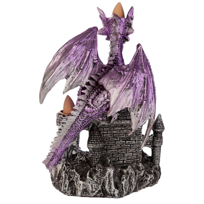 Backflow Incense Burner - Dragons Castle (Green or Purple)