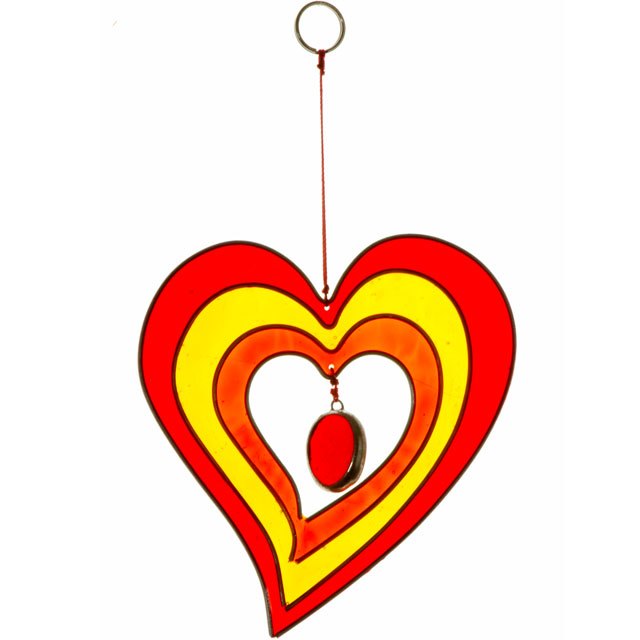 Hanging Heart Suncatcher - various colours available