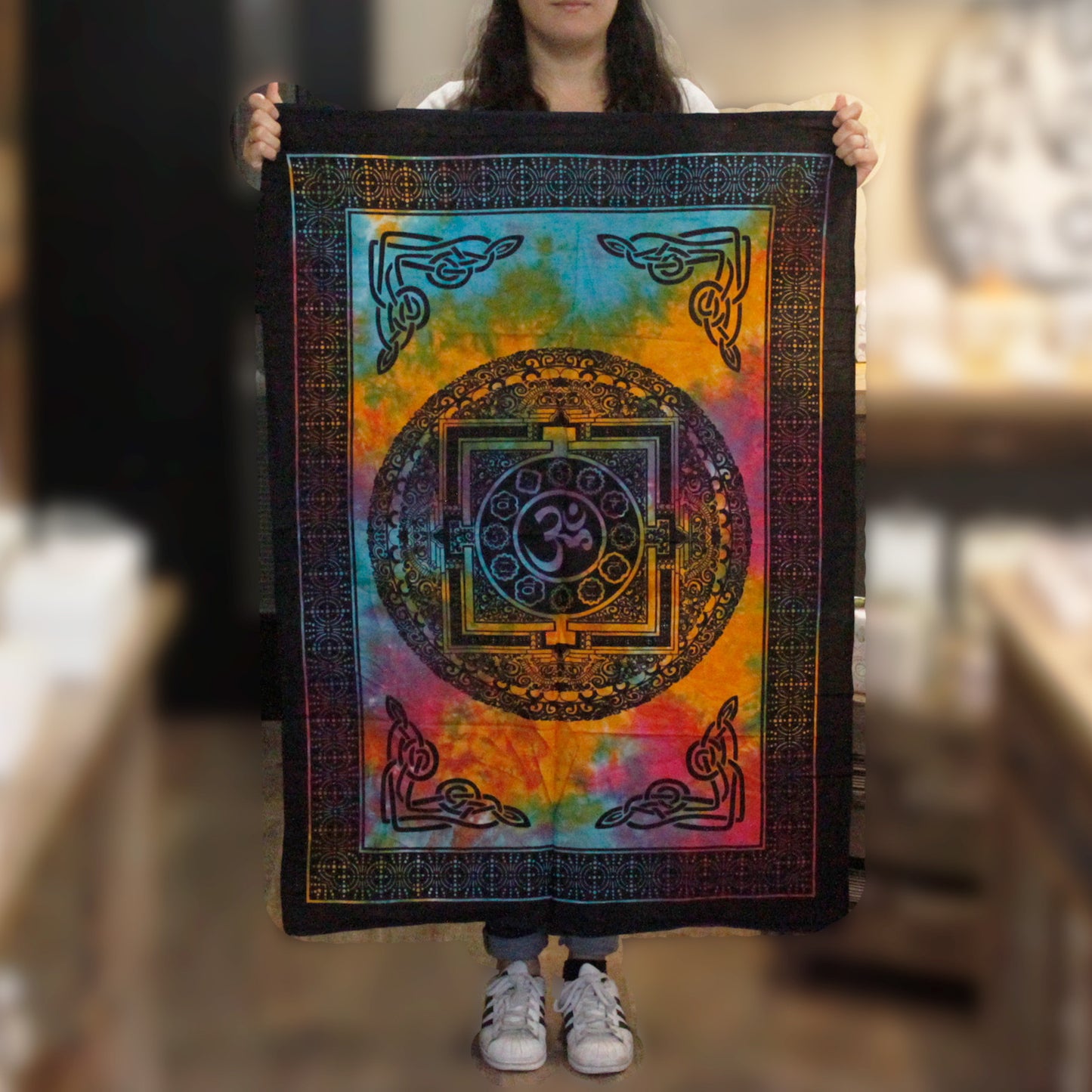 Cotton Art - Sacred Om Wall Hanging