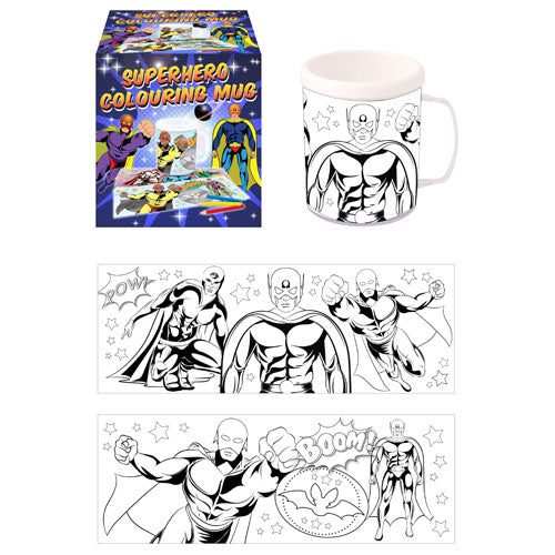 Childrens Colour Your Superhero (Plastic) Mug