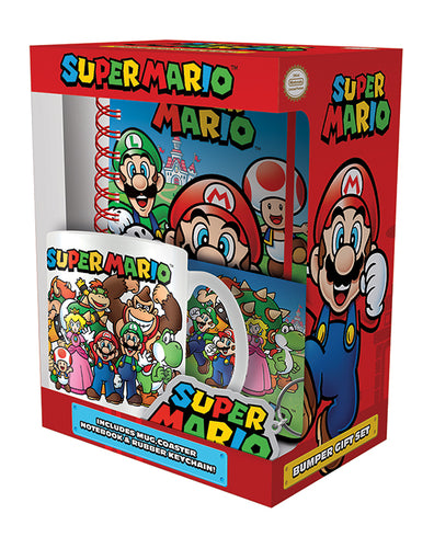 Nintendo Super Mario Gift Set (Inc. Mug, Notebook, Coaster & Keyring)