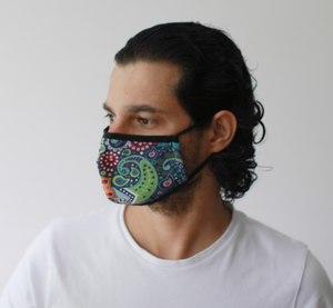 Colourful Swirls Reusable Face Mask inc. Filter (Large - Adult)