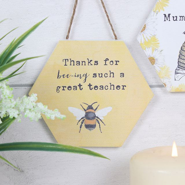 Thank You Teacher Bee Sign/Plaque