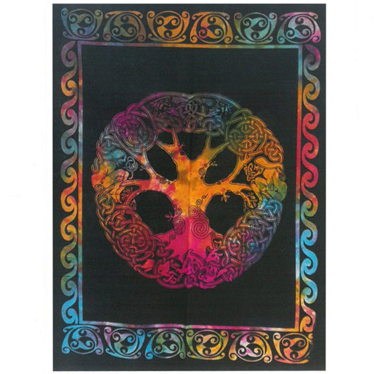 Cotton Art - Adam and Eve Tree Wall Hanging