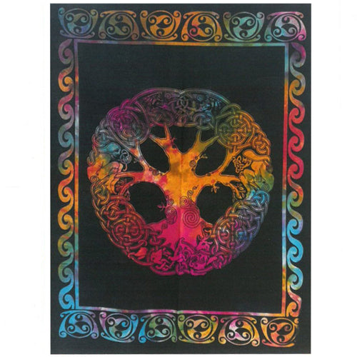 Cotton Art - Adam and Eve Tree Wall Hanging