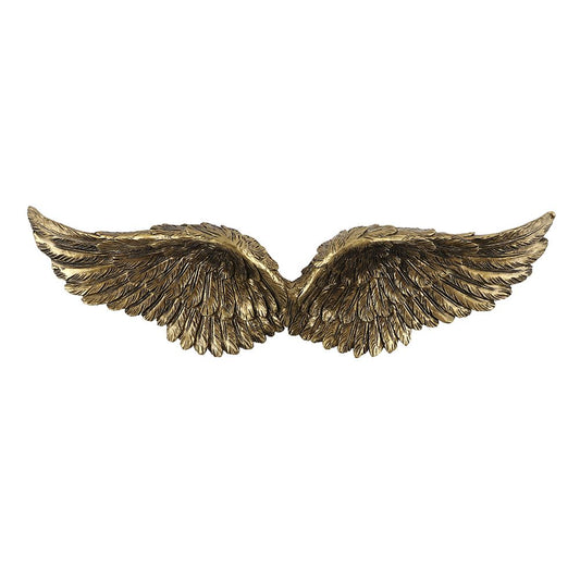 30cm Antique Gold Wall Hanging Angel Wings