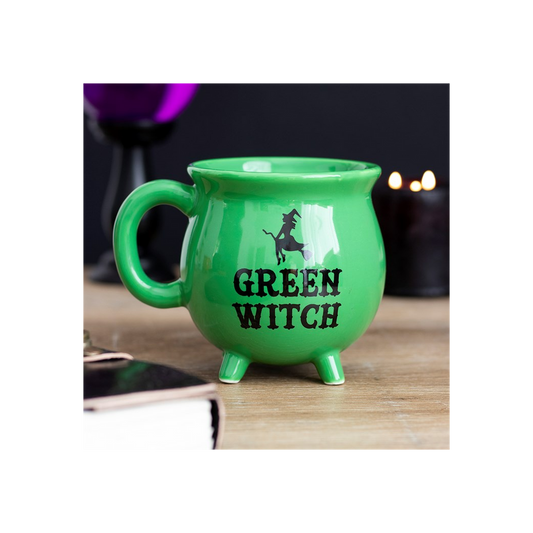 Green Witch Bone China Cauldron Mug